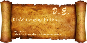 Diószeghy Erika névjegykártya